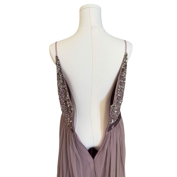 BHLDN - Avery Elegant Mauve Evening Gown Sz 10 - Picture 7 of 10